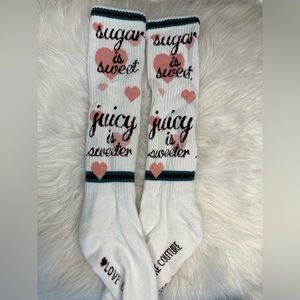 HTF Rare Vintage OG Juicy Couture White Low Cut Socks